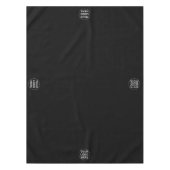 ビジネスロゴlプロモーションブラック&ホワイト テーブルクロス (正面)