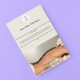 ビジネスロゴlマーケティング美しいサロンスパ チラシ