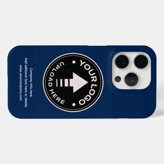 ビジネスロゴMinimalist Navy Blue Case-Mate iPhoneケース (裏面 (横))