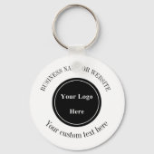 ビジネスロゴMinimalistSimpleホワイトプロフェッショナル キーホルダー (正面)