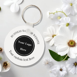 ビジネスロゴMinimalistSimpleホワイトプロフェッショナル キーホルダー