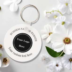 ビジネスロゴMinimalistSimpleホワイトプロフェッショナル キーホルダー