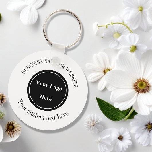 ビジネスロゴMinimalistSimpleホワイトプロフェッショナル キーホルダー