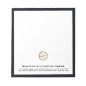 ビジネスロゴNavy 縁ど Blue ノートパッド (正面)