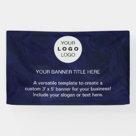 ビジネスロゴNavy Blueプロフェッショナル5’ 横断幕