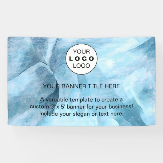 ビジネスロゴNavy Blueプロフェッショナル5’ 横断幕 (横)