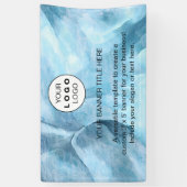 ビジネスロゴNavy Blueプロフェッショナル5’ 横断幕 (縦)