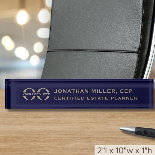 ビジネスロゴNavy Blue デスクネームプレート