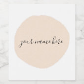 ビジネスロゴPink Brushstroke Keychain ワインラベル (シングルラベル)