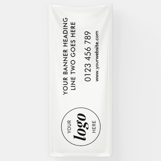 ビジネスロゴPRショップアウトドア 横断幕 (縦)