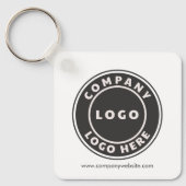 ビジネスロゴQRコードおよび会社のウェブサイト キーホルダー (正面)