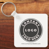 ビジネスロゴQRコードおよび会社のウェブサイト キーホルダー (正面)