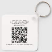 ビジネスロゴQRコードおよび会社のウェブサイト キーホルダー (裏面)