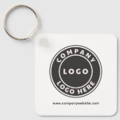 ビジネスロゴQRコードおよび会社従業員 キーホルダー (正面)