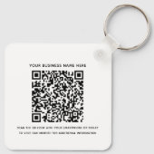 ビジネスロゴQRコードおよび会社従業員 キーホルダー (裏面)