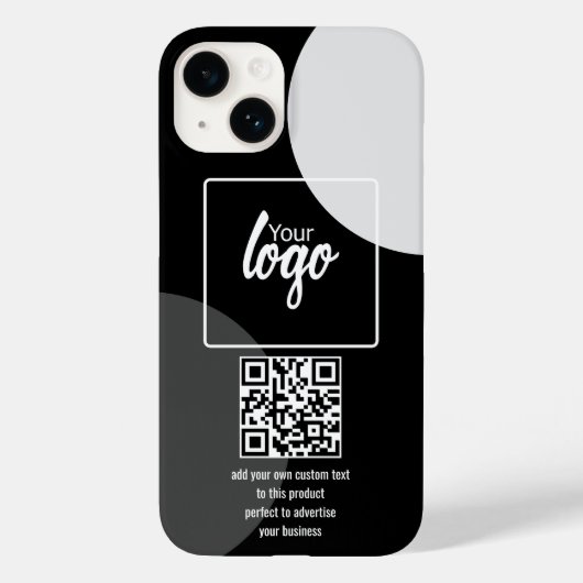ビジネスロゴQRコードと文字 Case-Mate iPhoneケース (裏面)