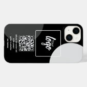 ビジネスロゴQRコードと文字 Case-Mate iPhoneケース (裏面 (横))