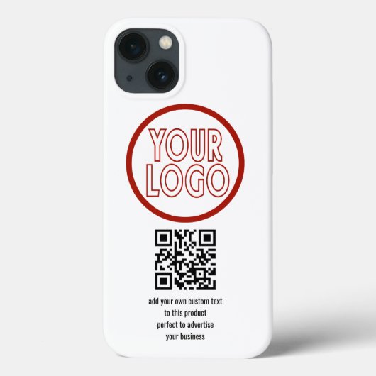 ビジネスロゴQRコードと文字 Case-Mate iPhoneケース (裏面)