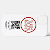 ビジネスロゴQRコードと文字 Case-Mate iPhoneケース (裏面 (横))
