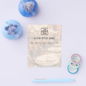 ビジネスロゴQRコードイベント計画フェードフォト チラシ (シングル)