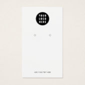 ビジネスロゴQRコードイヤリングディスプレイカード (正面)