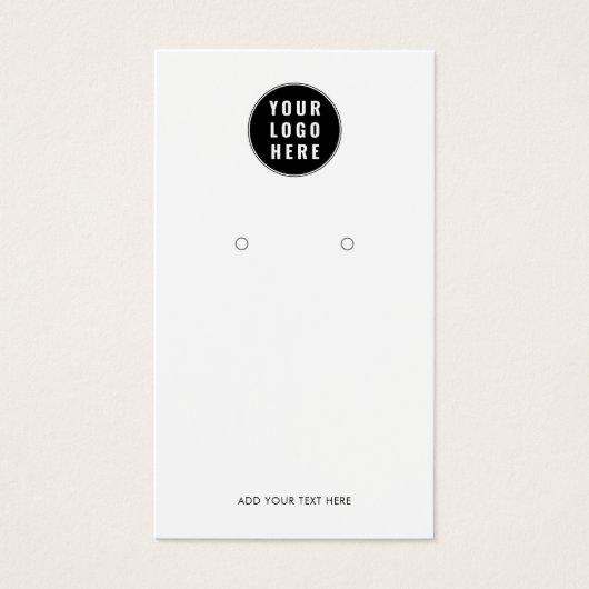 ビジネスロゴQRコードイヤリングディスプレイカード (正面)