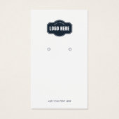 ビジネスロゴQRコードイヤリング表示カード (正面)