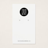 ビジネスロゴQRコードイヤリング表示カード (正面)