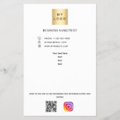 ビジネスロゴqrコードインスタグラムカスタム文字 チラシ (正面)