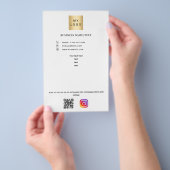 ビジネスロゴqrコードインスタグラムカスタム文字 チラシ (ハンドル)