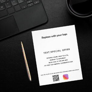 ビジネスロゴqrコードインスタンスプロモーション チラシ