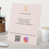 ビジネスロゴqrコードインスタンス赤面カスタム文字 台座サイン (インサイチュ)
