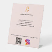 ビジネスロゴqrコードインスタンス赤面カスタム文字 台座サイン (正面)
