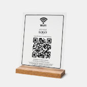 ビジネスロゴQrコードオフィスInternet Scan Connect アクリルサイン (傾斜)