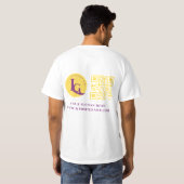 ビジネスロゴQrコードカスタム Tシャツ (裏面フル)