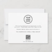 ビジネスロゴQRコードクリスマスツリー企業の シーズンカード (裏面)