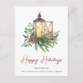 ビジネスロゴQRコードクリスマ企業のス シーズンポストカード (正面)