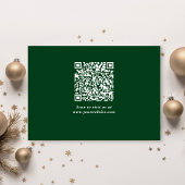 ビジネスロゴQRコードグリーンクリスマス シーズンカード