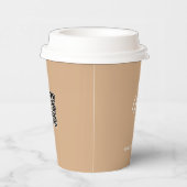 ビジネスロゴQRコードシンプルブラウンカスタム 紙コップ (右)
