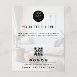 ビジネスロゴQRコードソーシャルメディアの色あせた写真 チラシ