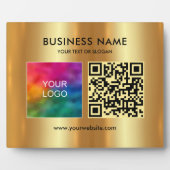 ビジネスロゴQRコードテンプレートスキャン可能 フォトプラーク (正面)