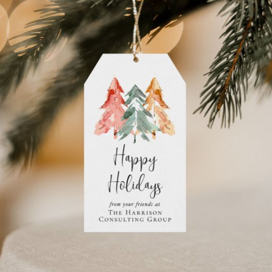 ビジネスロゴQRコードハッピーホリデーズクリスマス ギフトタグ