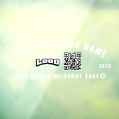 ビジネスロゴqrコードビニールカートラックウィンドウデカール ウィンドウサイン (シート3)