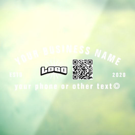 ビジネスロゴqrコードビニールカートラックウィンドウデカール ウィンドウサイン (シート3)