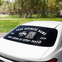 ビジネスロゴqrコードビニールカートラックウィンドウデカール