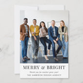 ビジネスロゴQRコードフォトクリスマス企業の シーズンカード (正面)