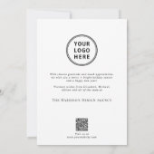 ビジネスロゴQRコードフォトクリスマス企業の シーズンカード (裏面)