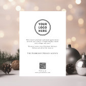 ビジネスロゴQRコードフォトクリスマス企業の シーズンカード