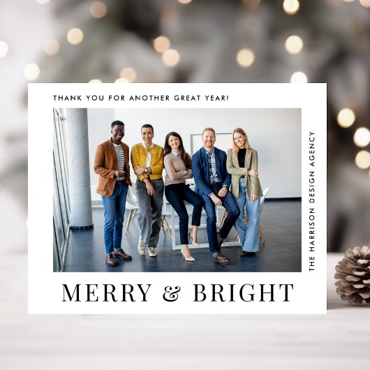 ビジネスロゴQRコードフォトクリスマス企業の シーズンカード