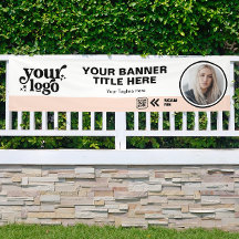 ビジネスロゴQRコードフォト屋内アウトドアピンク